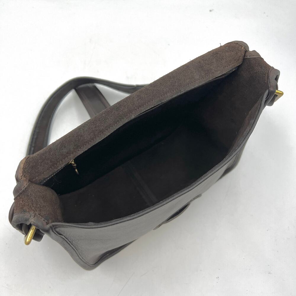 Vintage Coach Courier Pouch 8920 Leather Bag Dark Brown Mocha - Picture 5 of 12